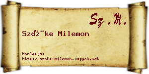 Szőke Milemon névjegykártya